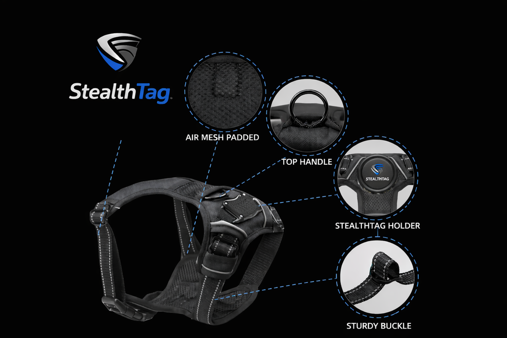 StealthTag Dog Tracker and Harness